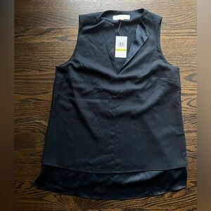 NWT MICHAEL Michael Kors sleeveless navy blue blouse